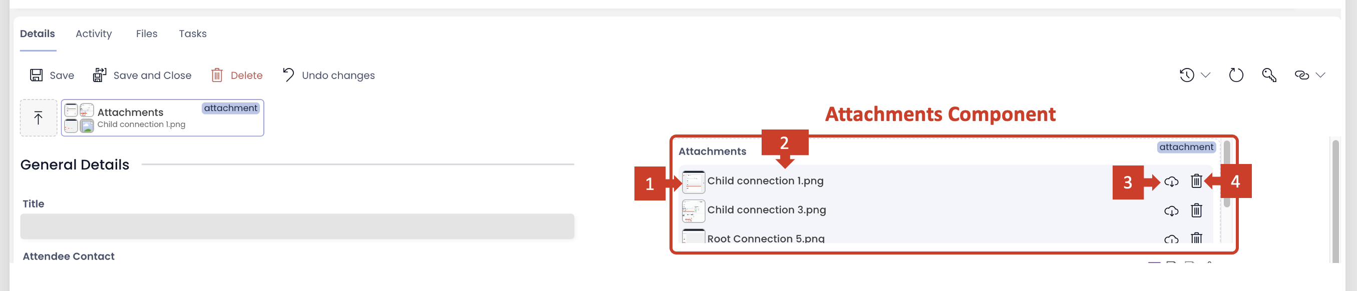 Image showing Attachments component